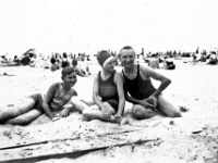 Mel-and-Henry-at-the-beach-1928  On the beach 1928-1929.  Why are there railroad tracks on the beach?