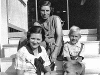 Mom-Aunt Frances-1938  Mom-Mom and Dad's Aunt Frances -1938 - Uncle Jack next to aunt Frances, Uncle Jerry next to Mom-Mom. Partial of Dad in jumper suit next to Uncle Jerry.