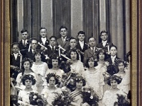 mom-mom-age15-graduation-busschool  Mom-Mom business school graduating class.  Age 15.  At right in front row.